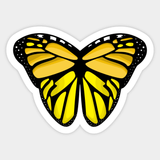 lovely monarch yellow butterfly wings Sticker